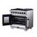 Alt View 9. Forno Appliances - 36 in. Wide 6 Burner Capriasca 5.36 Cu. Ft. Dual Fuel Freestanding Range with French Door Design - White.