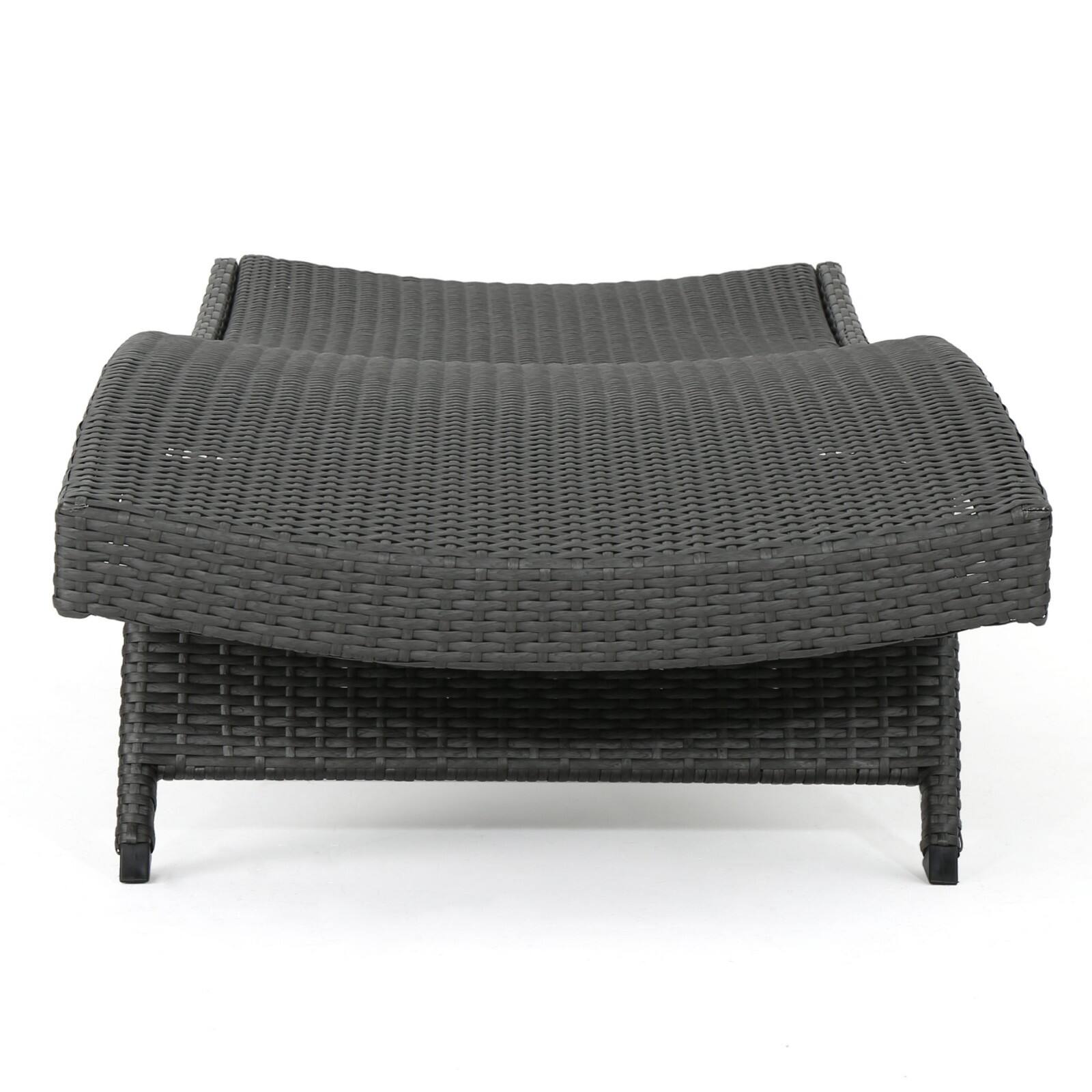 Alt View 9. Ecooso - Set of 2 Adjustable Wicker Chaise Lounges with Foldable Legs, Ergonomic Design, and Stackable Storage - Grey.