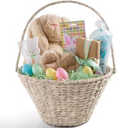 Best Choice Products - Easter Basket, Large Woven Easter Basket for Kids w/ Collapsible Handle, Tapered Shape - White