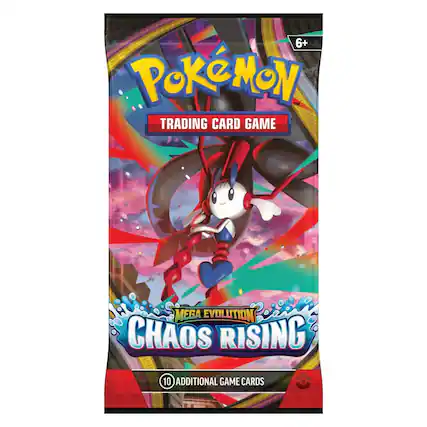 6+ Pokémon™ Trading Card Game Mega Evolution Chaos Rising 10 Additional Game Cards