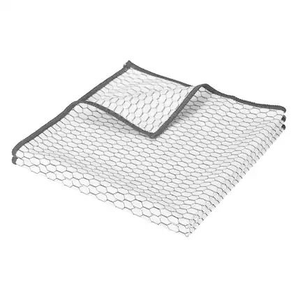 Front. Unique Bargains - 16x16 Inches Fish Scale Microfiber Cloth, 2pcs Ultra Absorbent Lint Free Towel for Glass, Mirror, Kitchen, Cars, Dish - Grey.