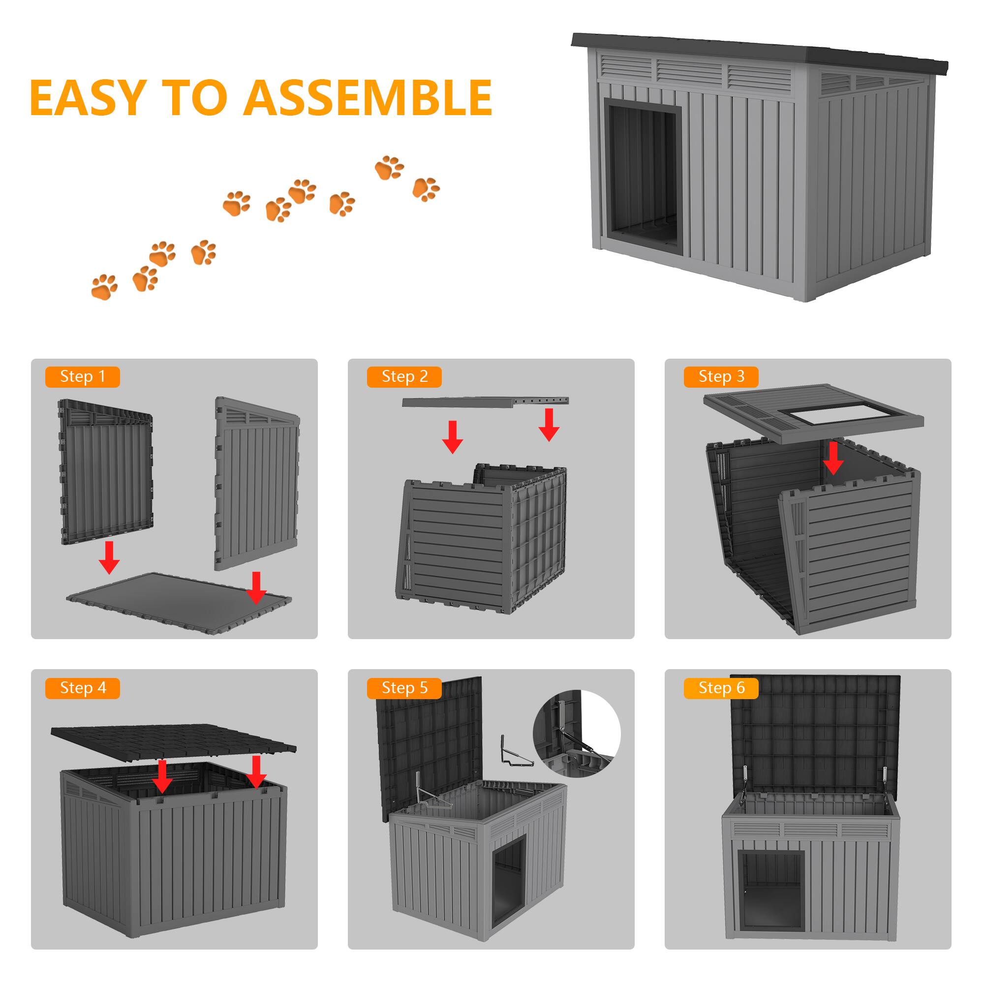 EASY TO ASSEMBLE

Step 1  
Step 2  
Step 3  
Step 4  
Step 5  
Step 6