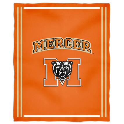 Front. Vive La Fete - Mercer Bears 36'' x 48'' Children's Mascot Plush Blanket - Multicolor.