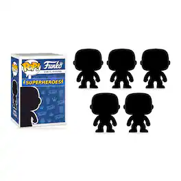 Pack of 5 Surprise Comics & Superheroes Funko Pop! Randomly Selected - Black