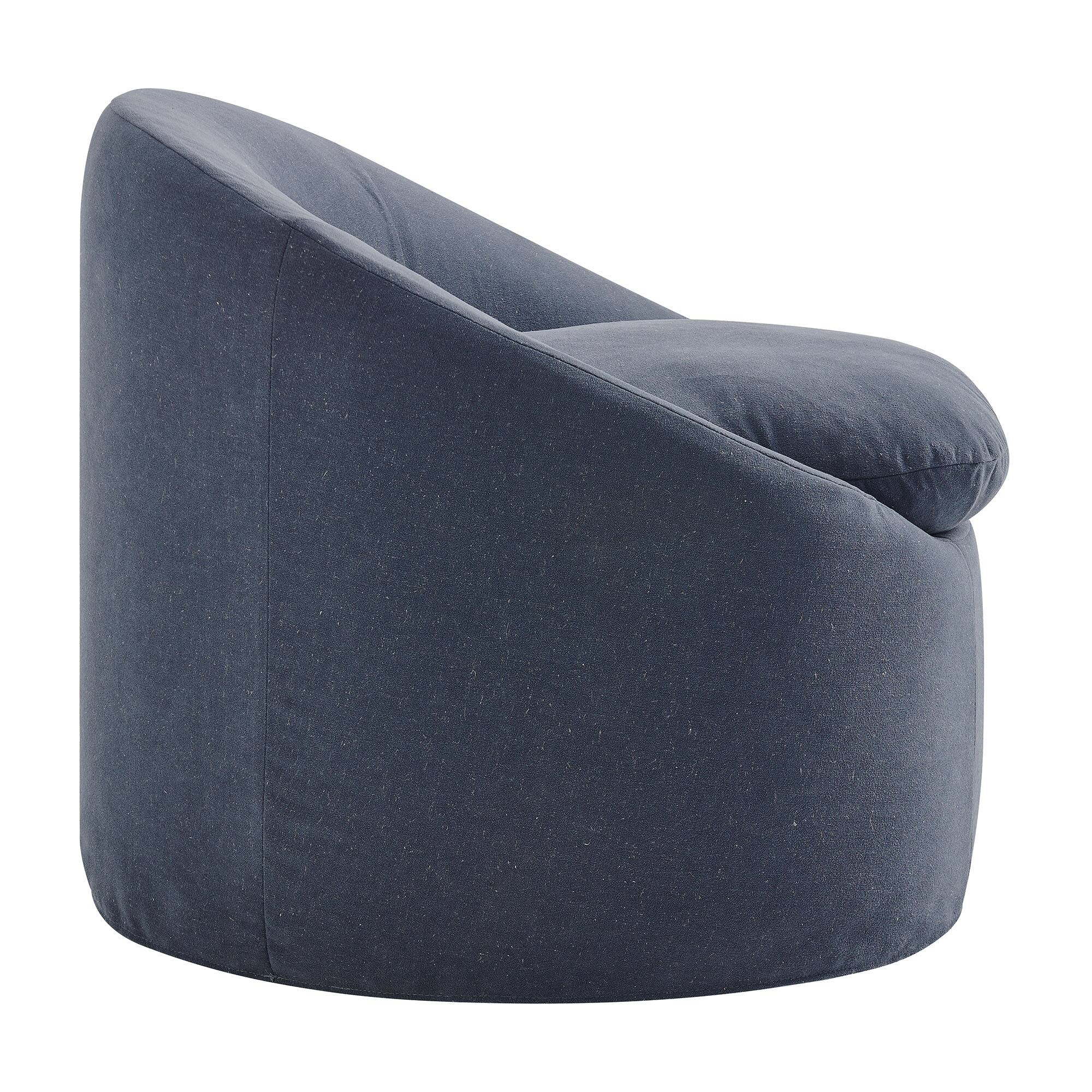 Alt View 2. Modway - Sadie Slipcovered Linen-Blend Round Accent Chair by Modway - Denim.