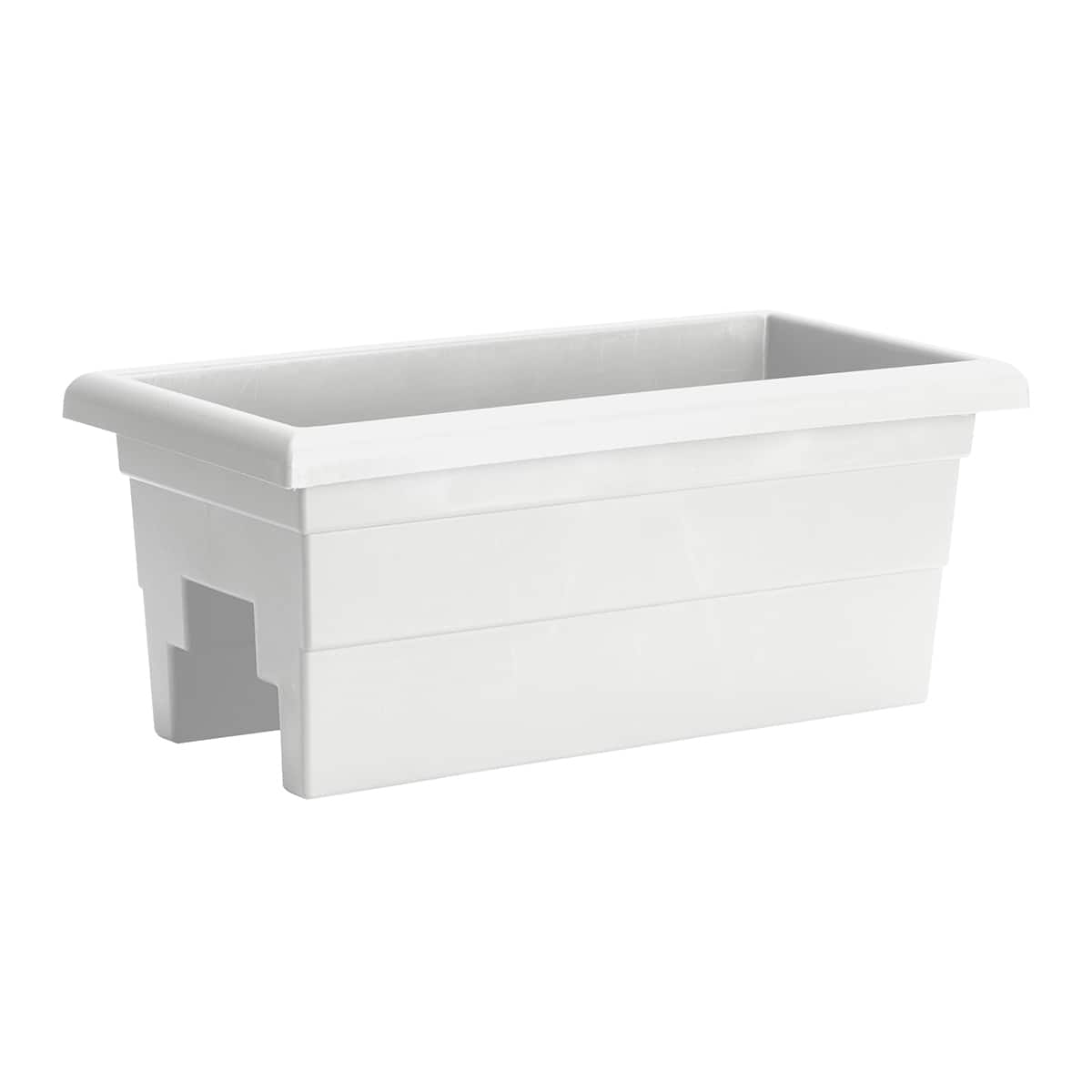 Front. Root & Vessel - 24" Countryside Rail Planter for 3.5" or 5.5" Wide Railings - White.
