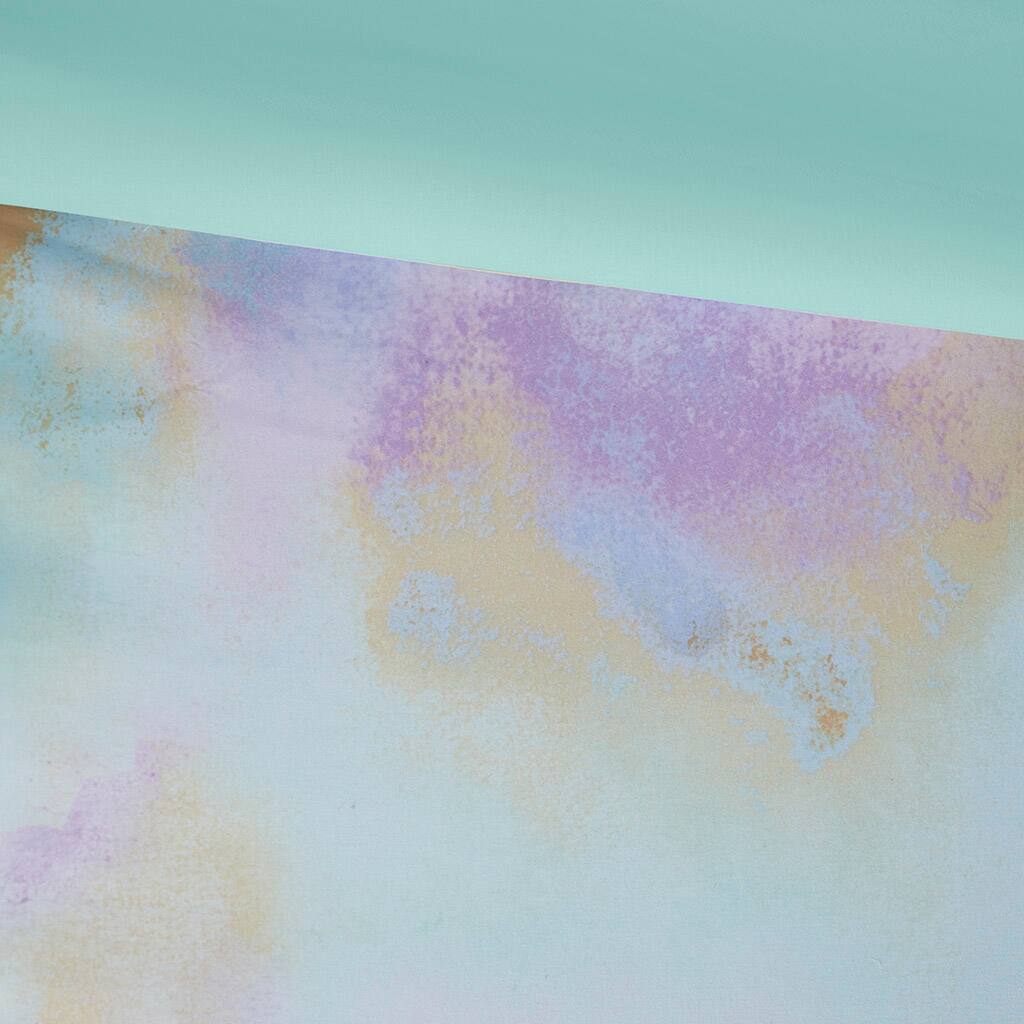 Alt View 5. Gracie Mills - Gracie Mills Orion Dreamscape Watercolor Tie Dye Comforter Set with Cozy Throw Pillow - Aqua.