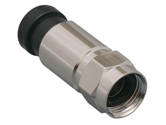 Cable Leader - F-Type Compression Connector for RG6 Coaxial Cable, 75-Ohm - Silver