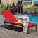 Alt View 4. Costway - 2PCS Patio Rattan Lounge Chair Chaise Recliner Back Adjustable Cushioned - Red.