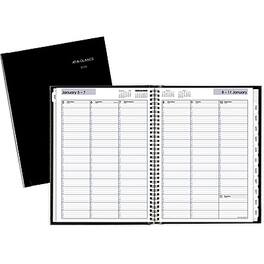 AT-A-GLANCE - 2026 DayMinder 8" x 11" Weekly Appointment Book Planner, Faux Leather Cover - Black