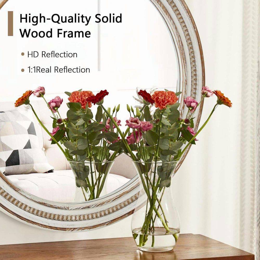 High-Quality Solid Wood Frame

- HD Reflection
- 1:1 Real Reflection