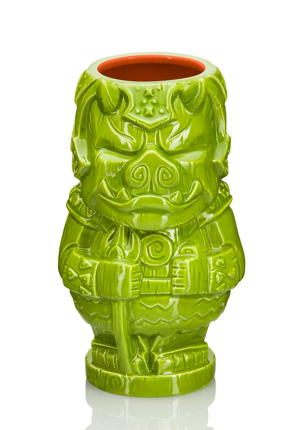 Front. Star Wars - Geeki Tikis Star Wars Gamorrean Guard | Ceramic Tiki Style Mug | Holds 24 Ounces - Green.