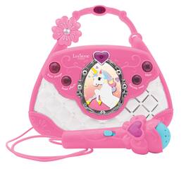 Lexibook - Unicorn Musical Speaker Handbag Design with Mic, Voice Changer and Line-In Cable