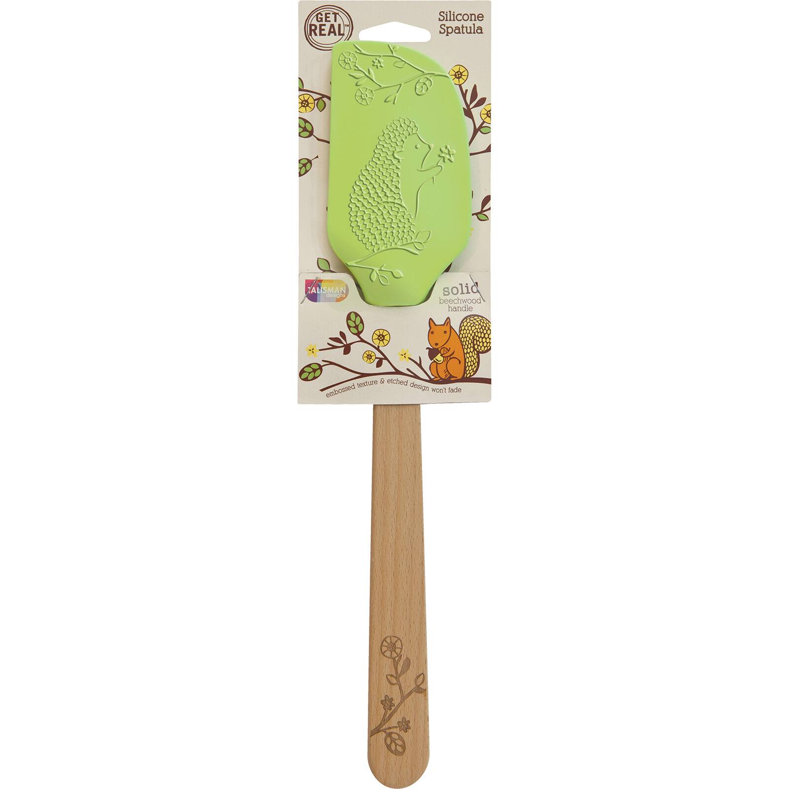 GET REAL  
Silicone Spatula  
TALISMAN designs  
solid beechwood handle  
etched design won't fade