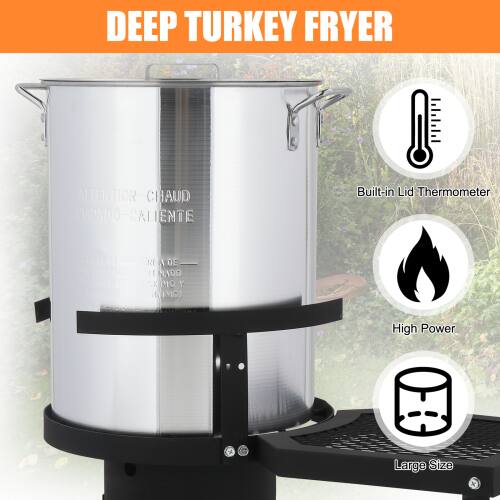 DEEP TURKEY FRYER

- Built-in Lid Thermometer
- High Power
- Large Size

ATTENTION CHAUD
CUIDADO - CALIENTE