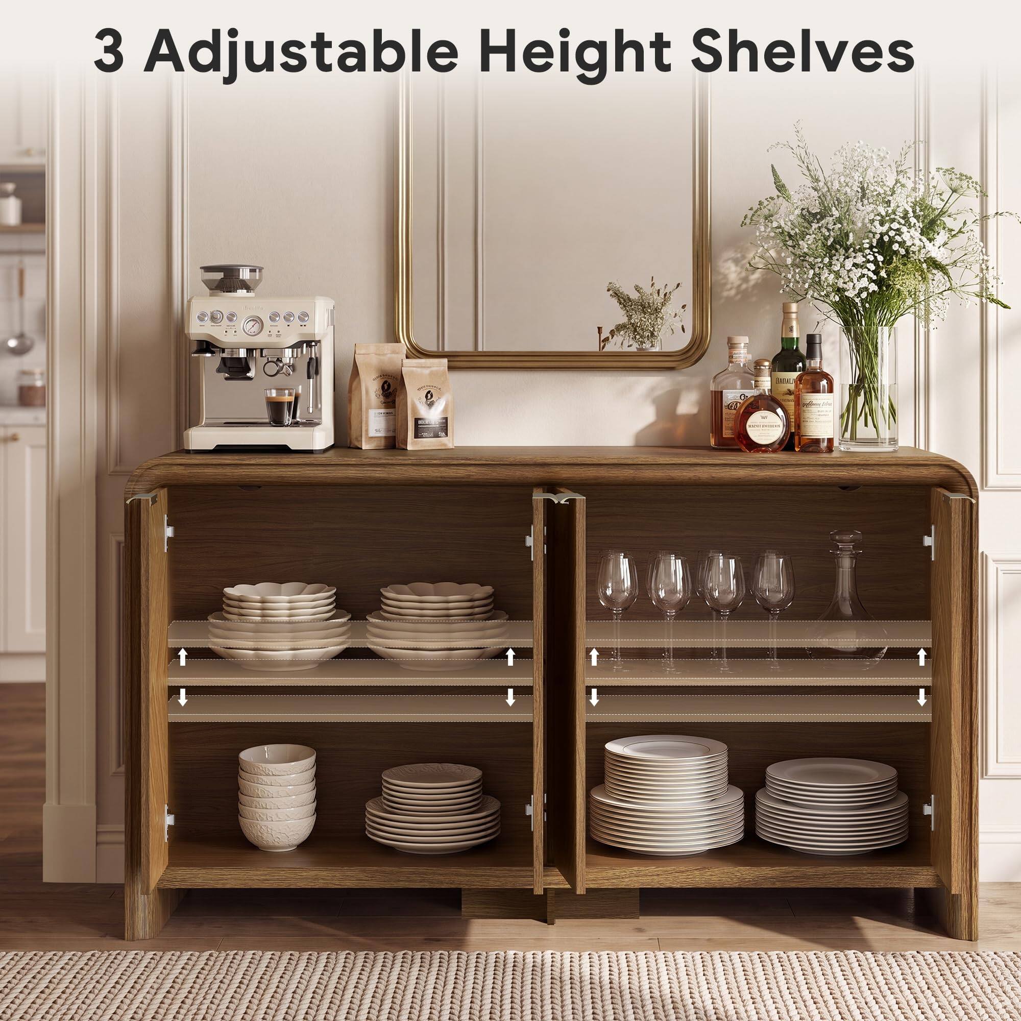 3 Adjustable Height Shelves