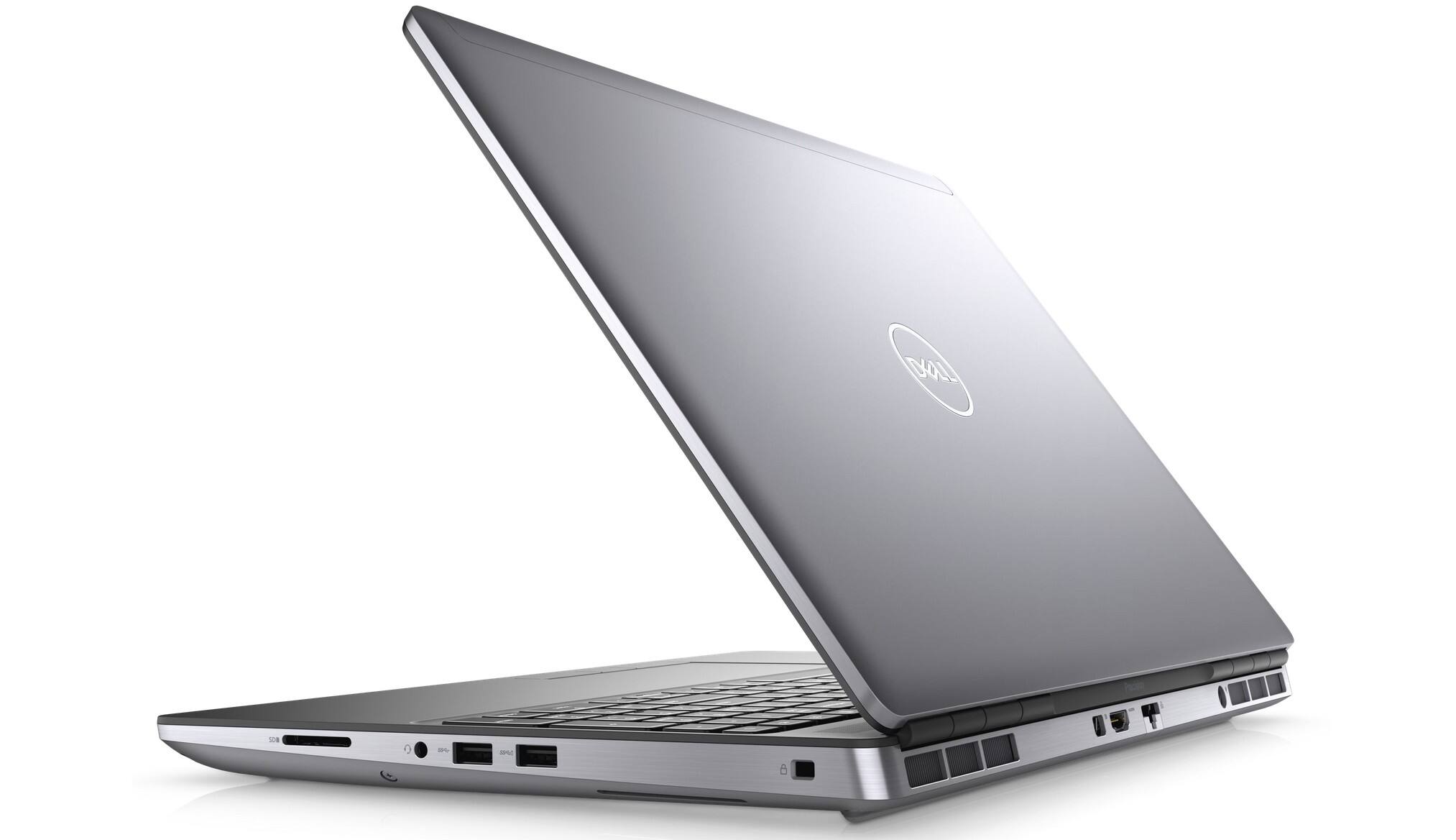 Left. Dell - Precision 7750 Workstation Laptop PC | 17" FHD | Intel Xeon W-10885M | 64GB RAM | 1TB NVMe | Win 11 Pro | Webcam | HDMI. - Silver.
