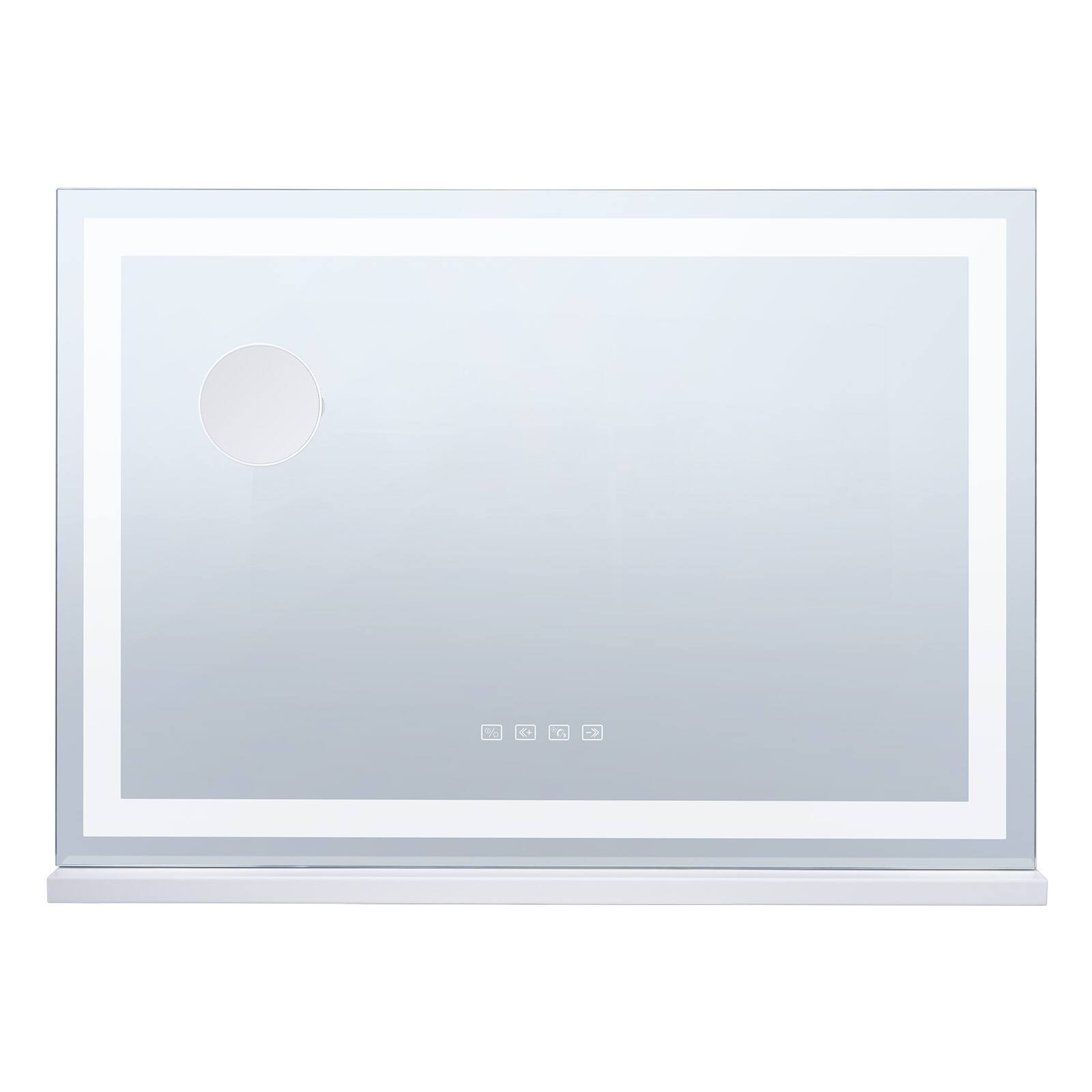 Alt View 5. VEVOR - Large Vanity Mirror with Lights and Bluetooth Speaker, Three Color Lighting Modes, Lighted Makeup LED Mirror - White.