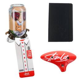 Toynk - Stan Lee Gift Set with Vinyl Can Figure, Buttons, Sketchbook, & Ocarina of Doom