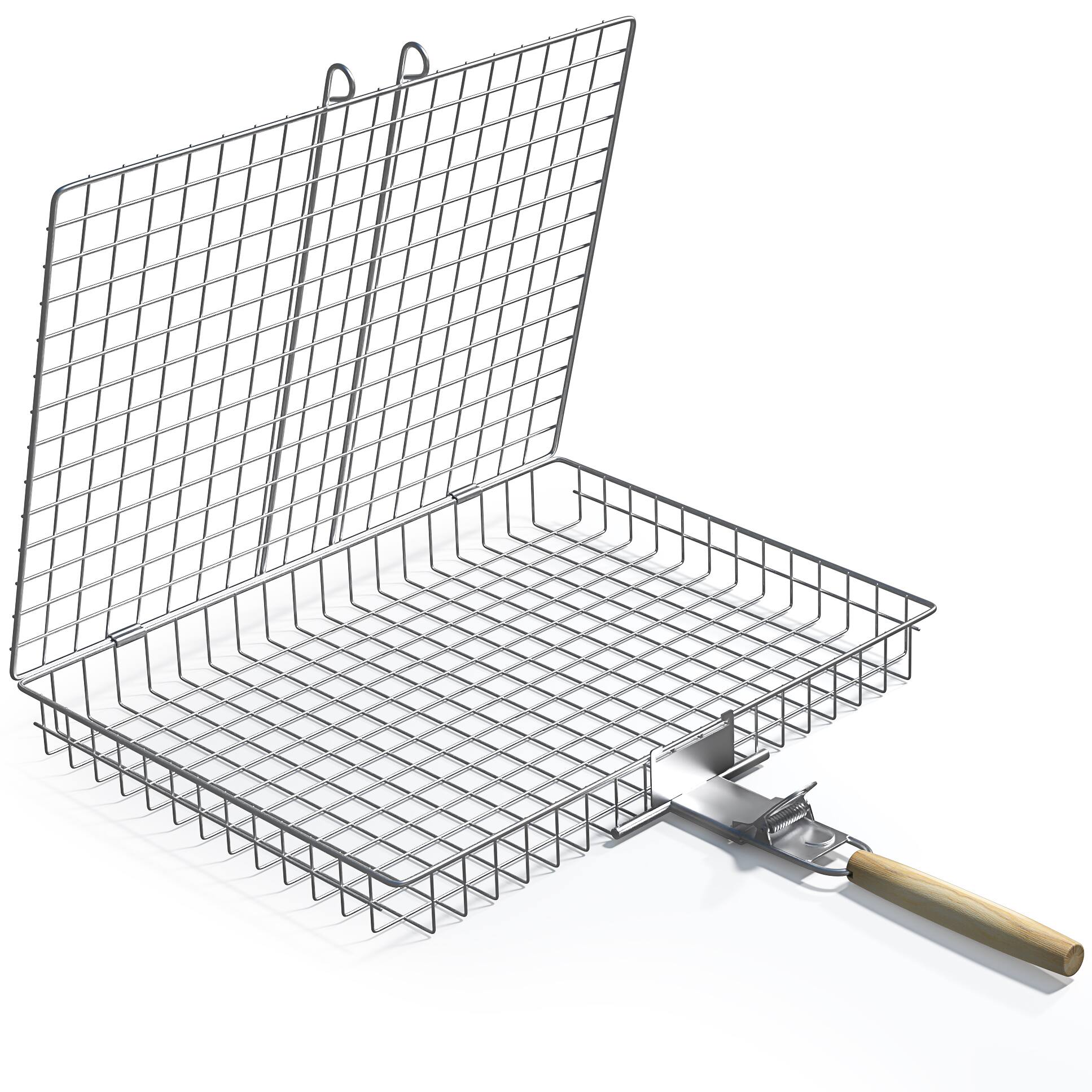 Alt View 7. Sorbus - Sorbus Grill Basket - Stainless Steel Large Folding Barbecue Grilling Basket with Handle, Portable BBQ Accessories - Silver.