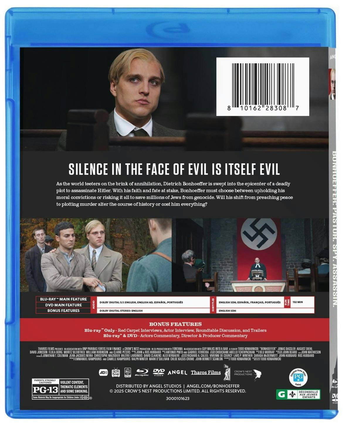 Back. Bonhoeffer: Pastor. Spy. Assassin. (Special Edition) (Blu-ray + DVD Combo) [Blu-ray].