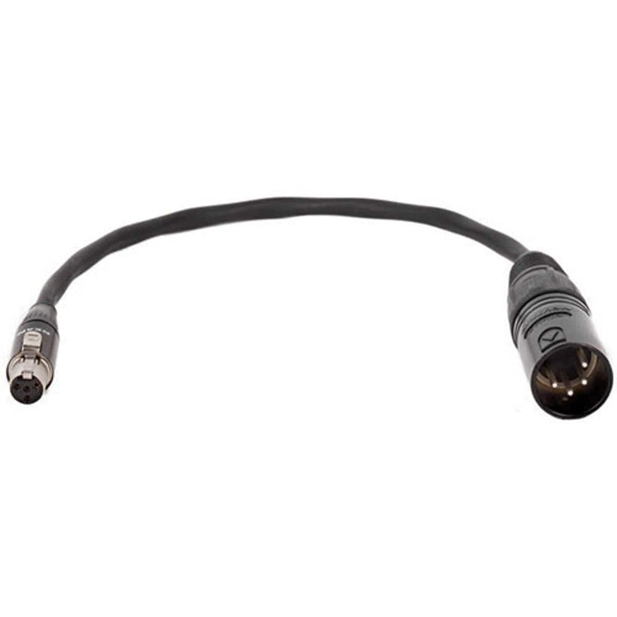 Wooden Camera - 8" Mini 4-pin XLR to Full 4-pin XLR Cable