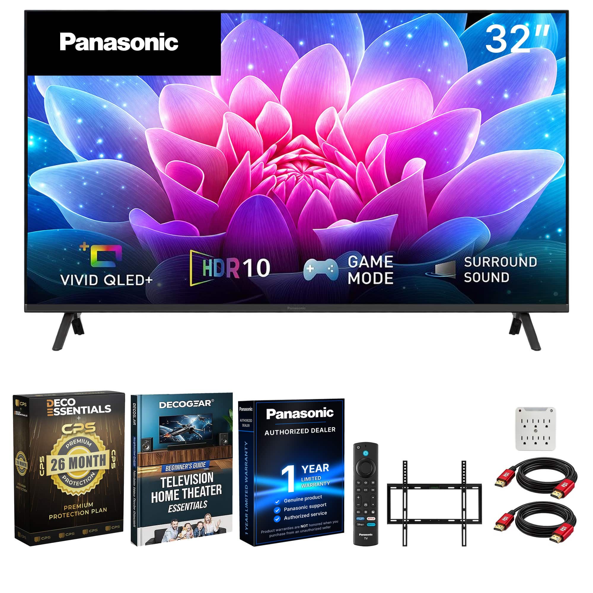 Bundle - Panasonic - 32" S65C Full HD 1080p 60Hz QLED+ Fire TV (2026) + 26-Month Extended Warranty Protection Package