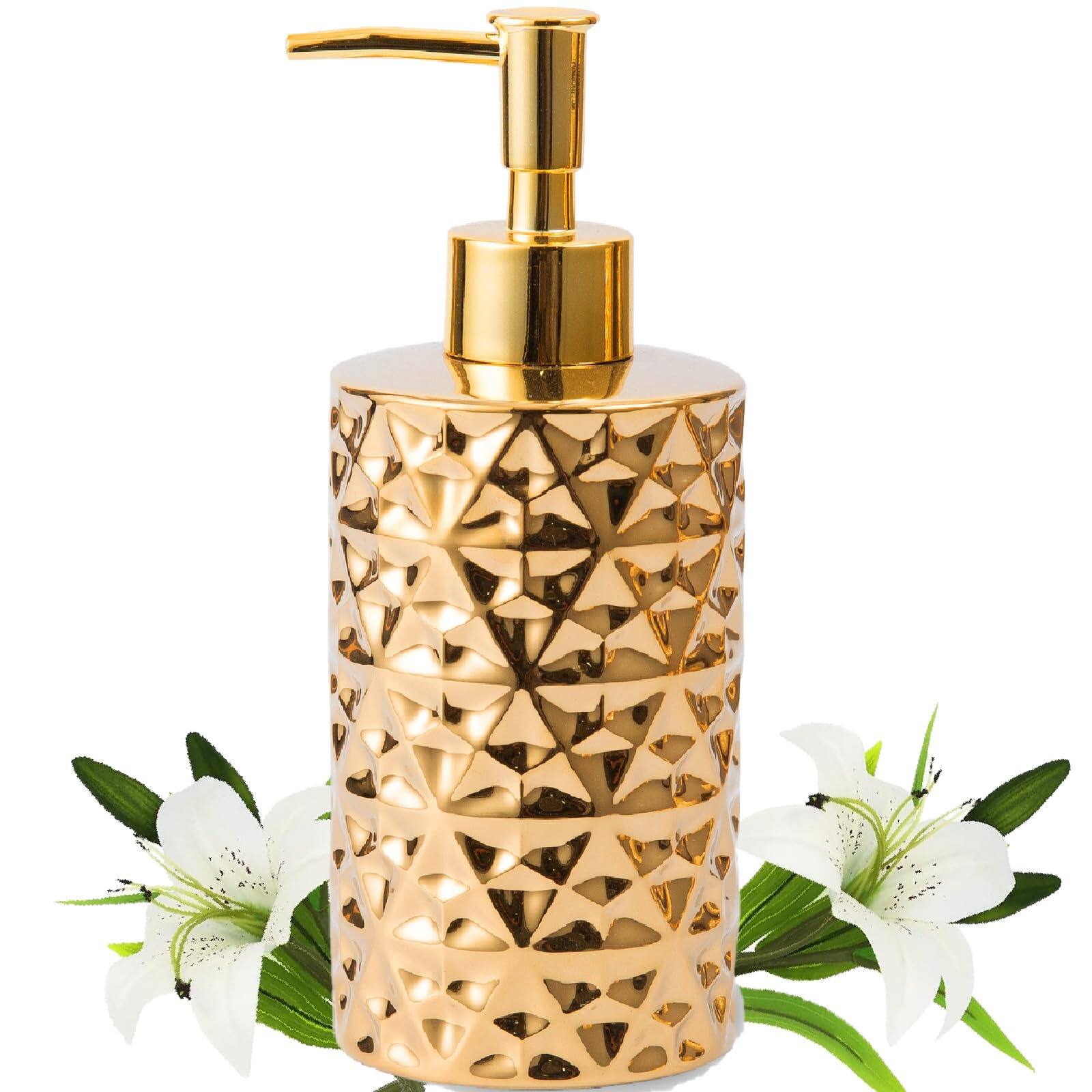 Dapper Styles Bathroom Countertop Soap Dispensers Luxury Refillable ...
