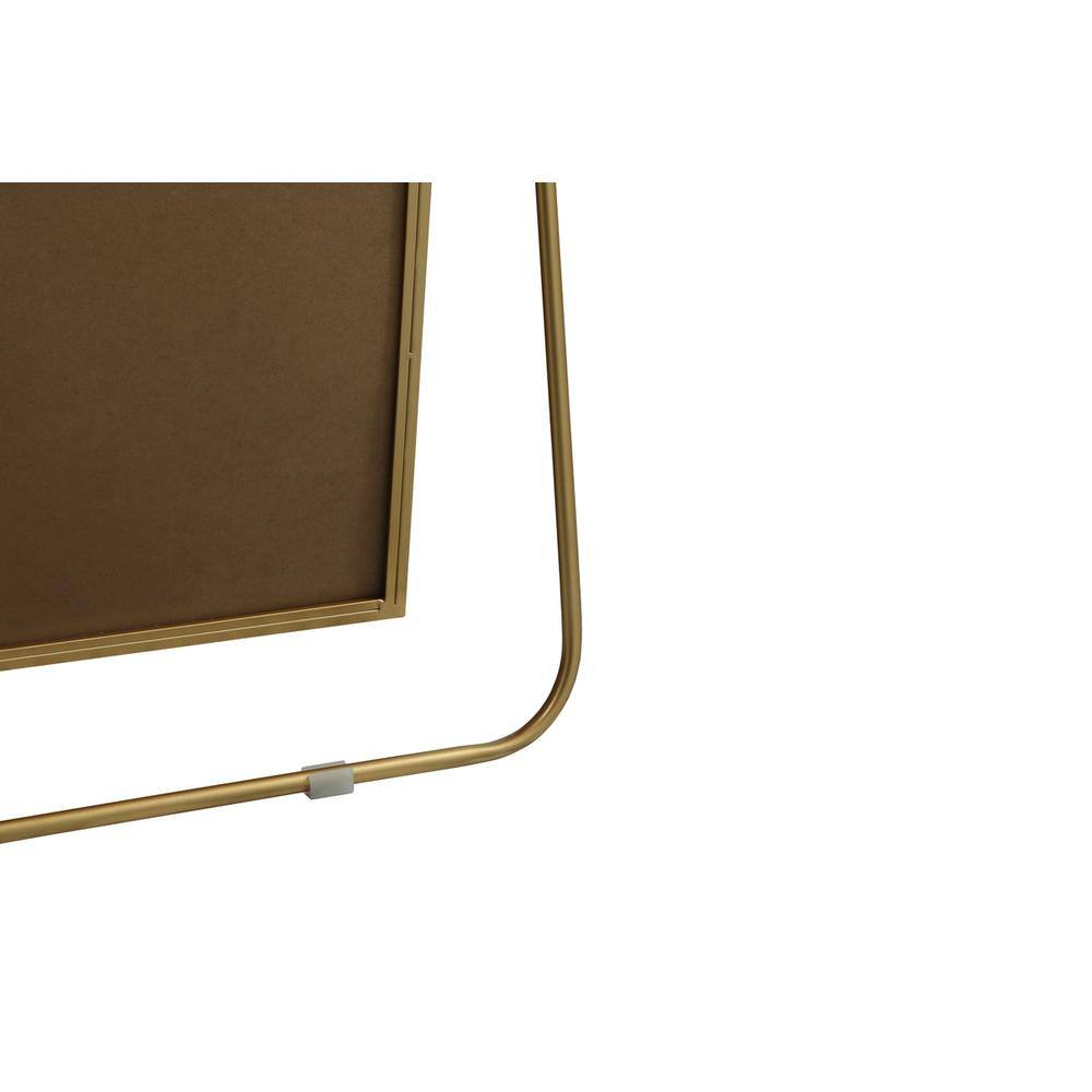 Left. Elegant Decor - Metal Frame Arch Full Length Mirror 35x66 Inch in Brass - Brass.