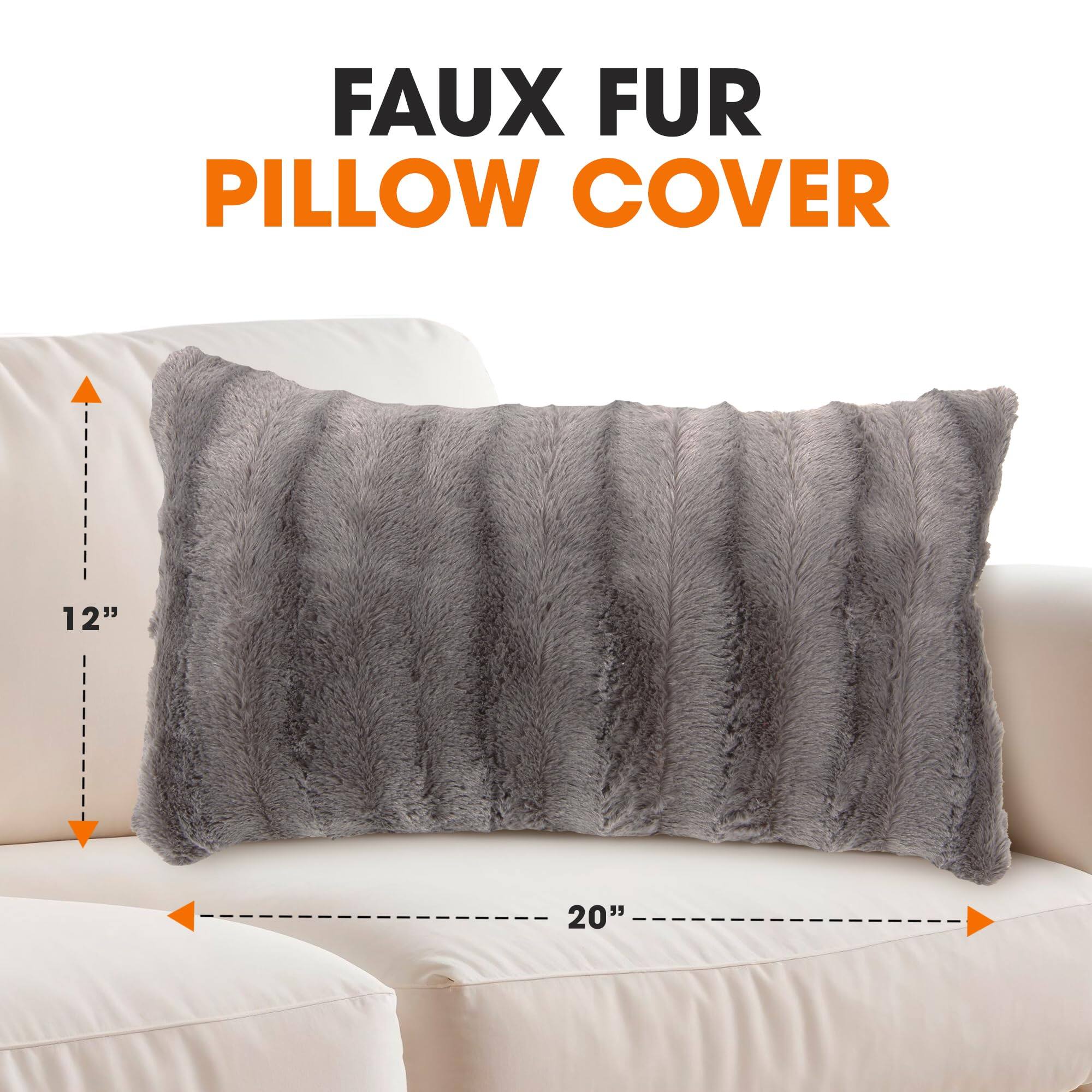 FAUX FUR PILLOW COVER

12"  
20"