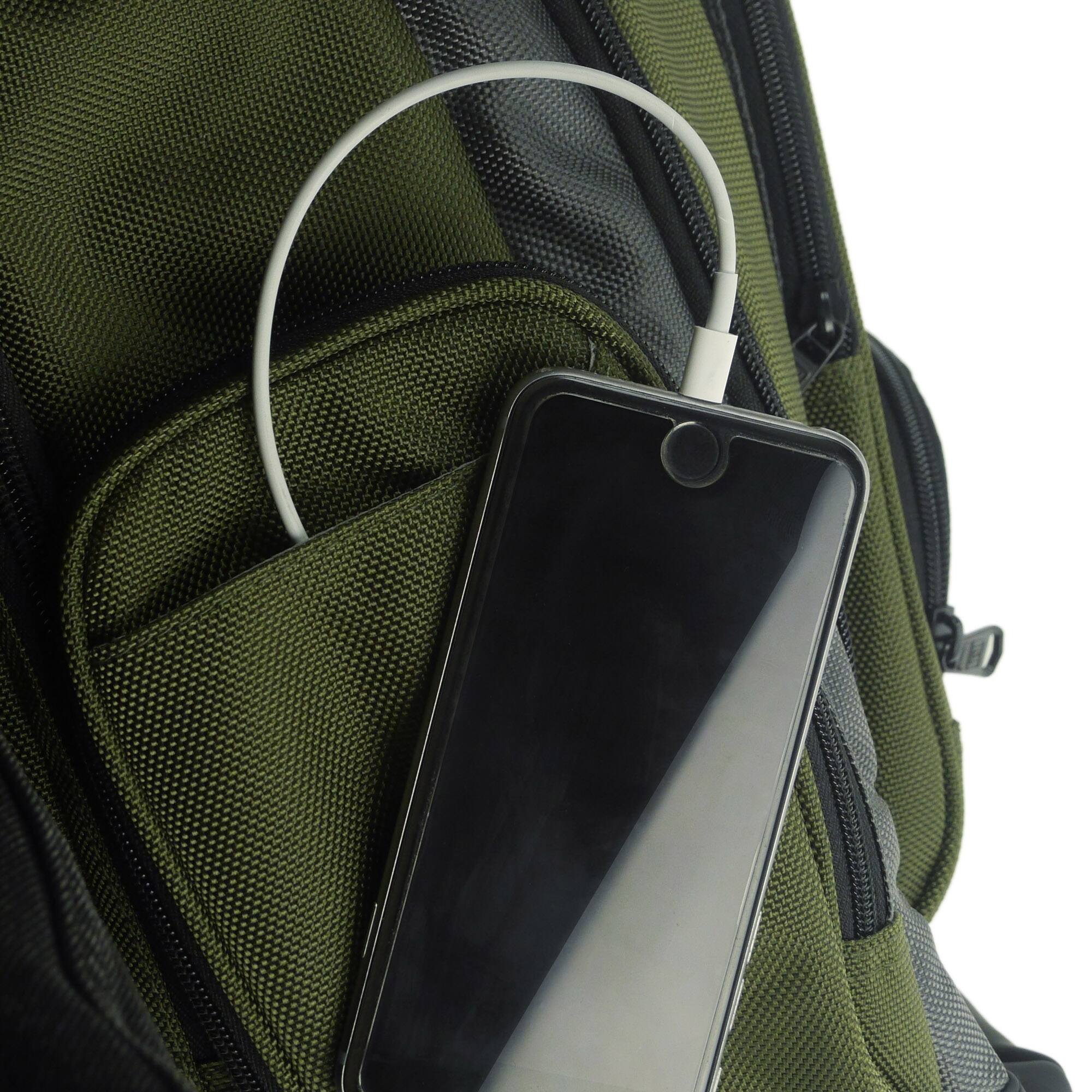 Alt View 6. Ful - Free Fallin' Padded Laptop Backpack, Fits Up to 17-Inch Laptops - GREEN.