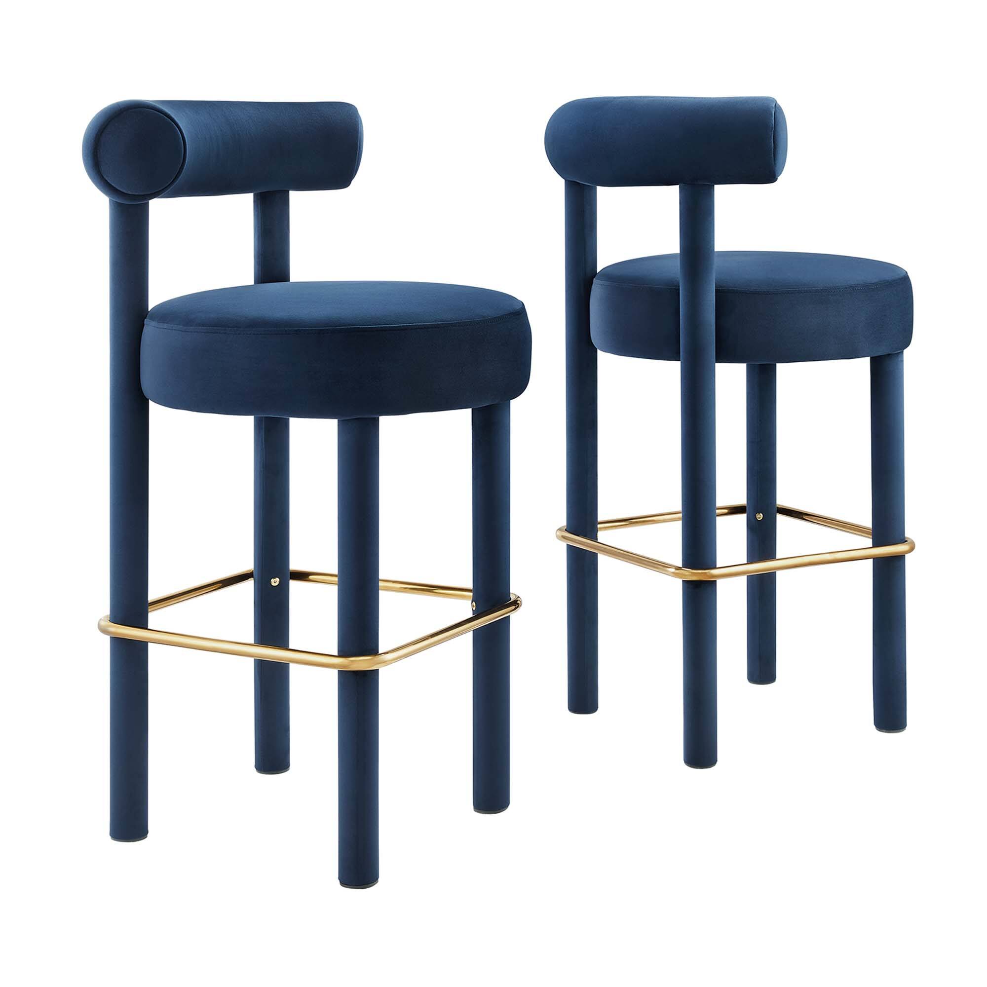 Front. Modway - Toulouse Performance Velvet Bar Stool Set of 2 by Modway - 0.