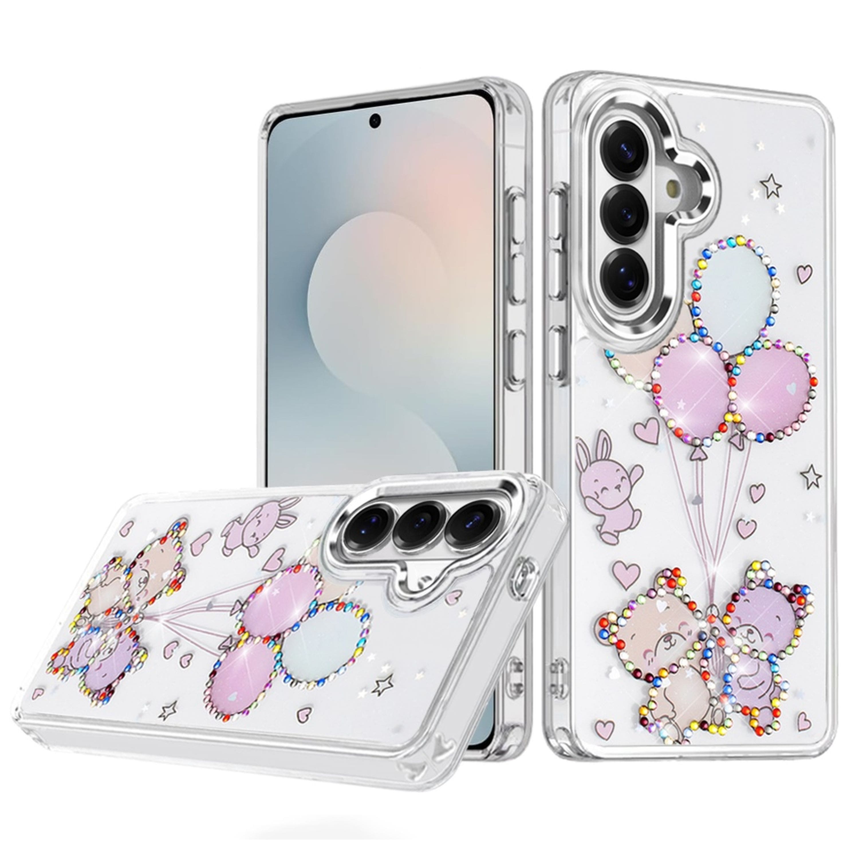 Kitcheniva - Colorful Epoxy Design Plastic Jewels Plus Tempered Glass For Samsung S25 FE K - Multicolor price history on PriceWatchPro