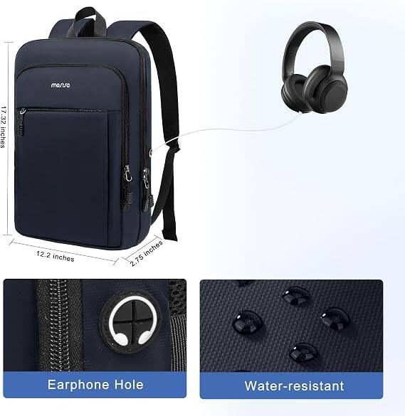 17.32 inches  
monso  
12.2 inches  
2.75 inches  
Earphone Hole  
Water-resistant