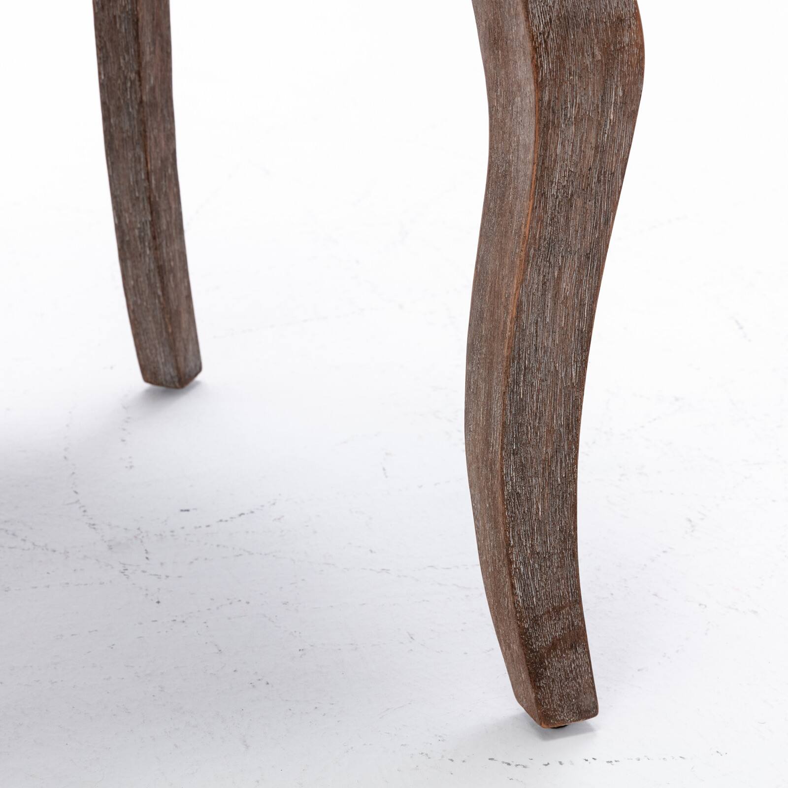 Alt View 7. GOODSILO - Ultra Side Dining Chair Set of 2, Thickened Fabric, Solid Wood Legs, Bronze Nail Head - Gray.