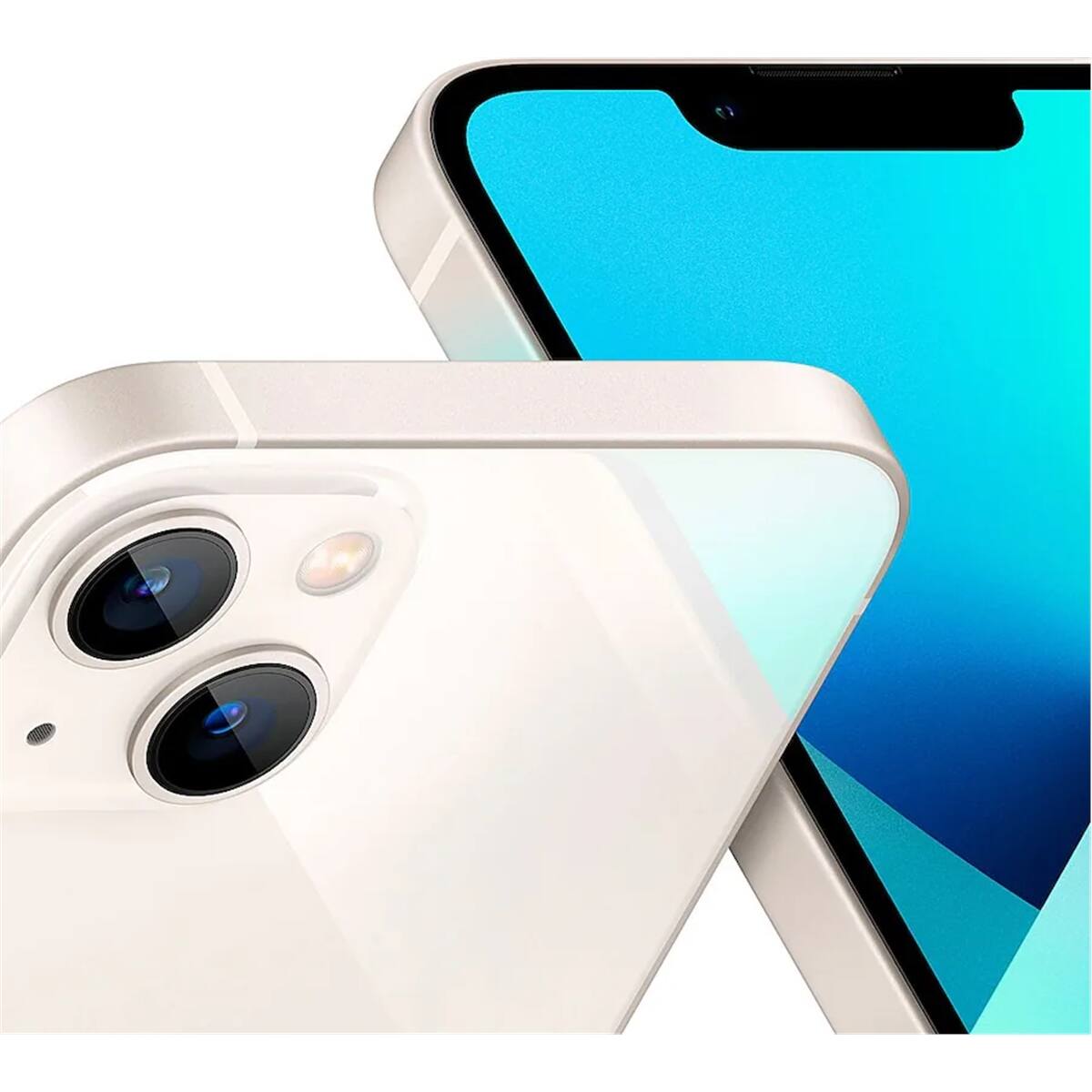 Left. Apple - iPhone 13 (A2482) 128GB 6.1-inch (2021) Starlight - Unlocked - White.