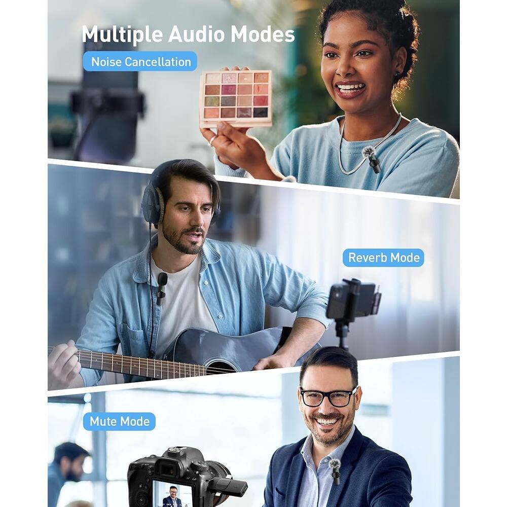 Multiple Audio Modes

- Noise Cancellation
- Reverb Mode
- Mute Mode