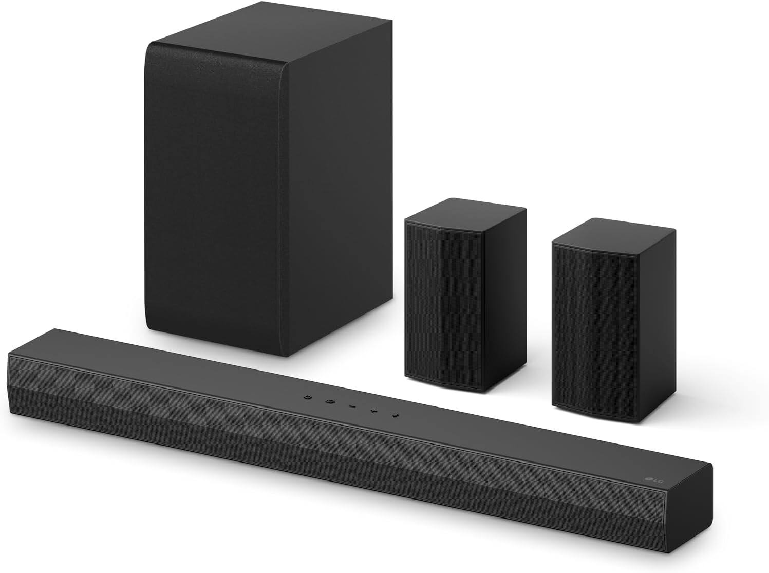 Angle. LG - S40TR 4.1 Channel Soundbar with Rear Speakers Dolby Digital & DTS Digital Black - Black.