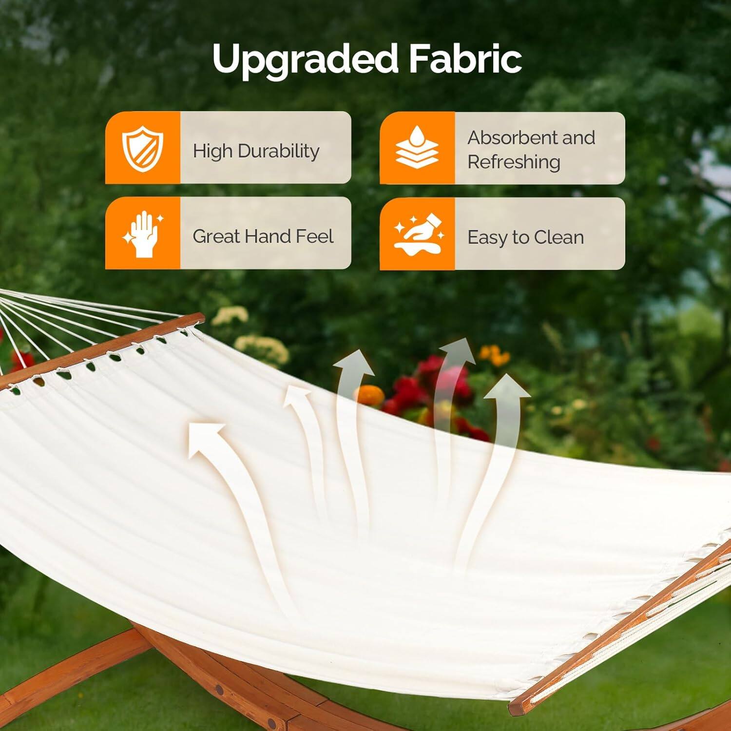 Upgraded Fabric

- High Durability
- Absorbent and Refreshing
- Great Hand Feel
- Easy to Clean