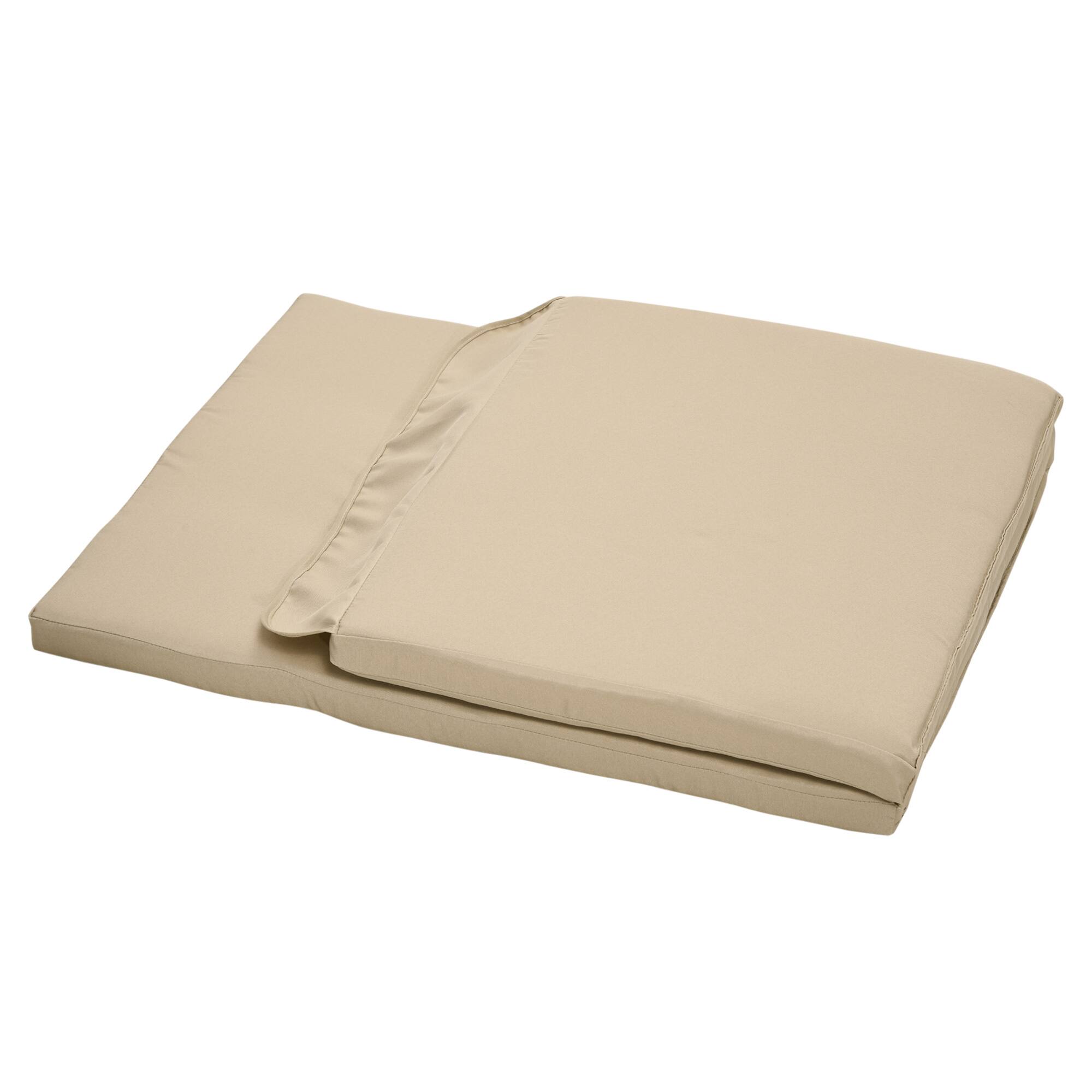 Alt View 5. Outsunny - 84A-052 Series Outdoor Porch Swing Cushions with Seat & Tufted Back, Backrest Ties, Set of 2 Replacement Cushions - Beige.