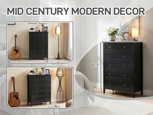 MID CENTURY MODERN DECOR  
31.5" W x 15.7" D x 45.3" H