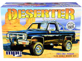Skill 2 Model Kit 1984 GMC Pickup Truck (Molded in White) "Deserter" 1/25 Scale Model by MPC - Multicolor
