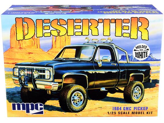DESERTER
MOLDED IN WHITE
1984 GMC PICKUP
1/25 SCALE MODEL KIT
mpc