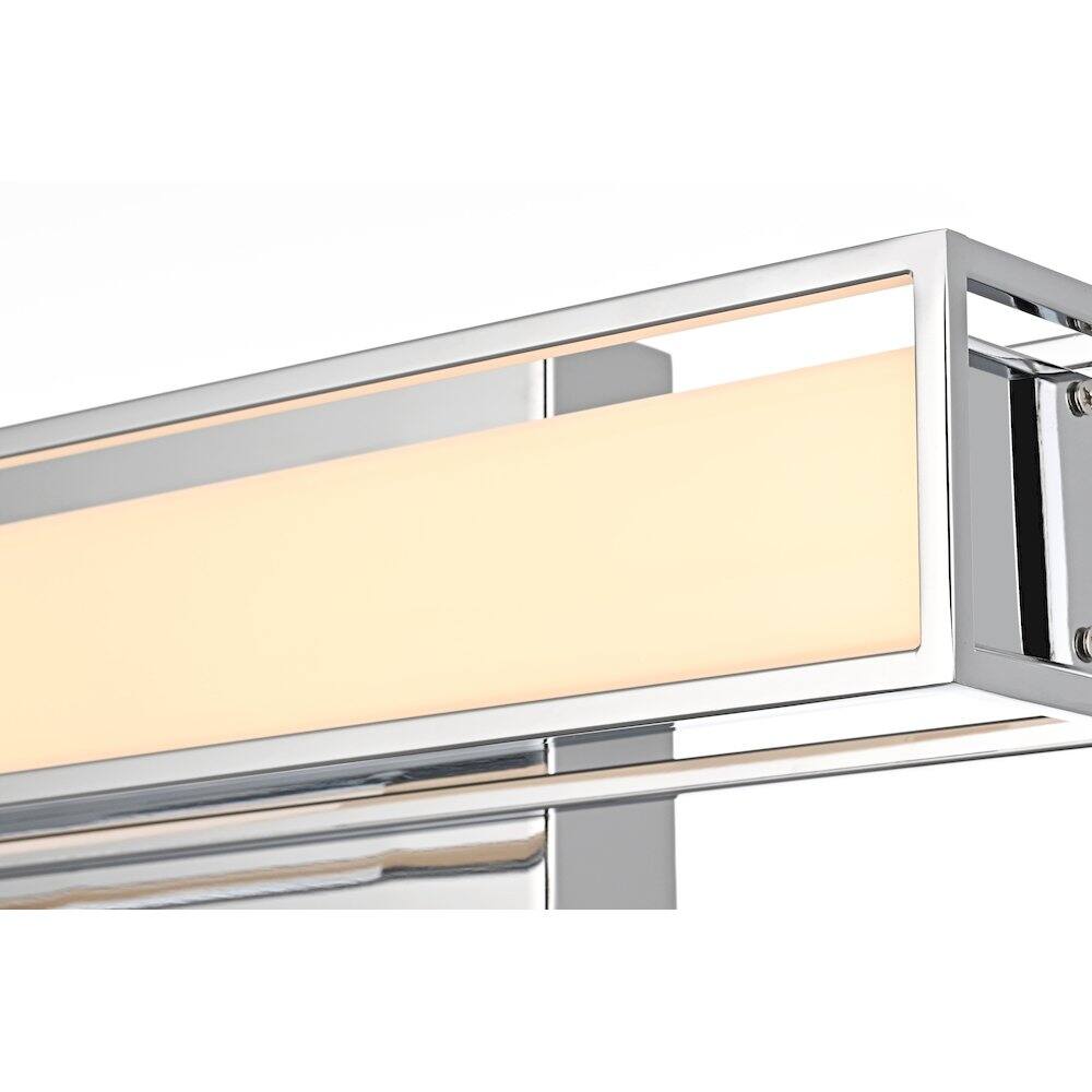 Alt View 2. Living District - Aden 16 Inch Led Wall Sconce In Chrome - Chrome.