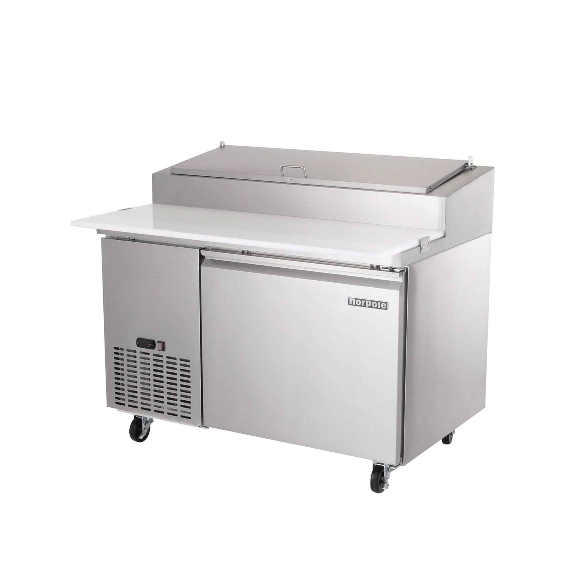 Alt View 2. Magic Chef - Commercial 13.8 cu. ft. Single Door Pizza Refrigerator in Stainless Steel - Stainless Steel.