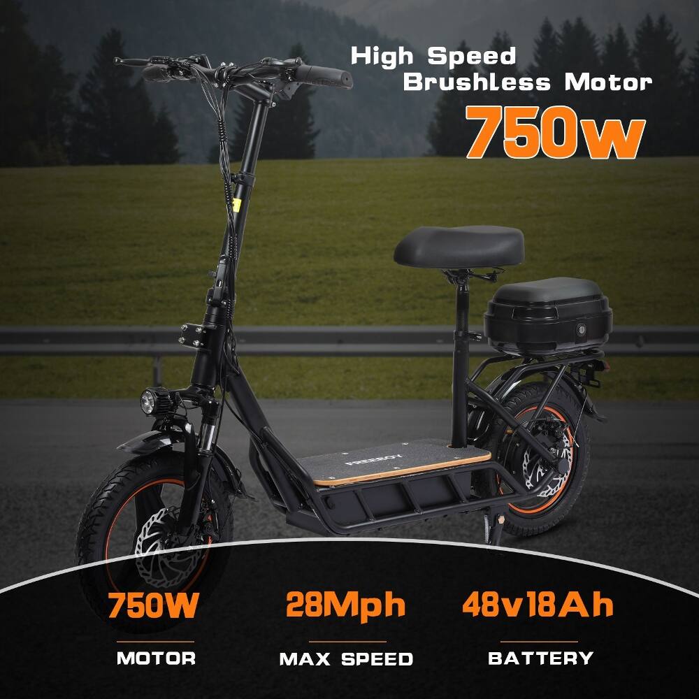 High Speed Brushless Motor  
750W  
28Mph  
48v18Ah  
MOTOR  
MAX SPEED  
BATTERY