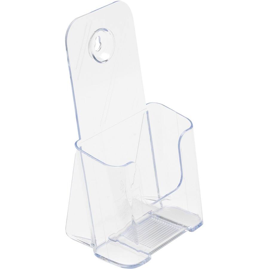 Left. Deflecto - Deflecto Single Compartment DocuHolder - 1 Pockets - 7.75" Height x 4.38" Width x 3.25" Depth - Desktop - Clear - Plasti.