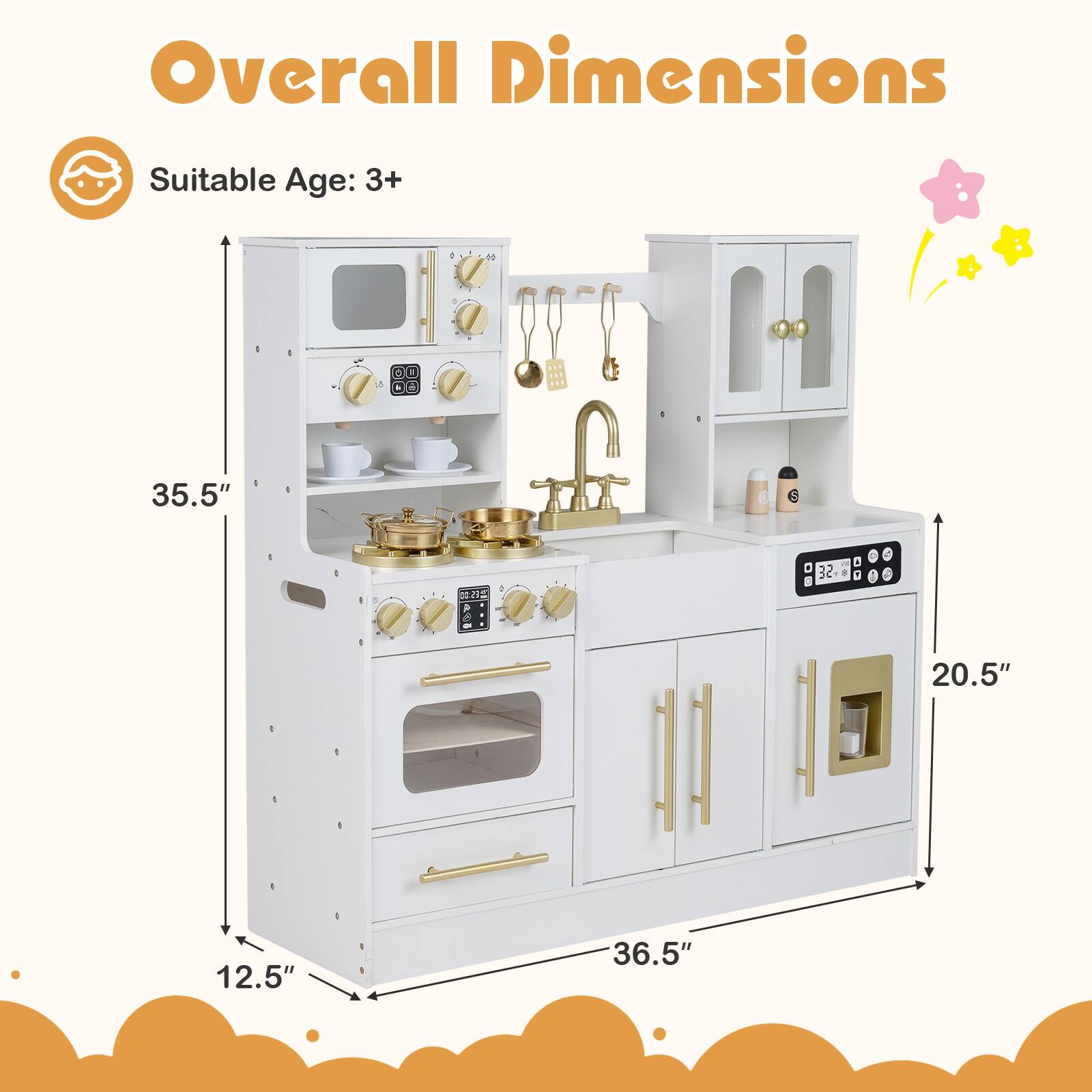Overall Dimensions
Suitable Age: 3+

35.5"
20.5"
12.5"
36.5"