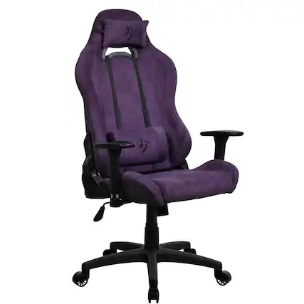 Front. Arozzi - Torretta Soft Fabric Gaming Chair - Purple.