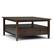 Front. Simpli Home - Warm Shaker Square Coffee Table - Tobacco Brown.